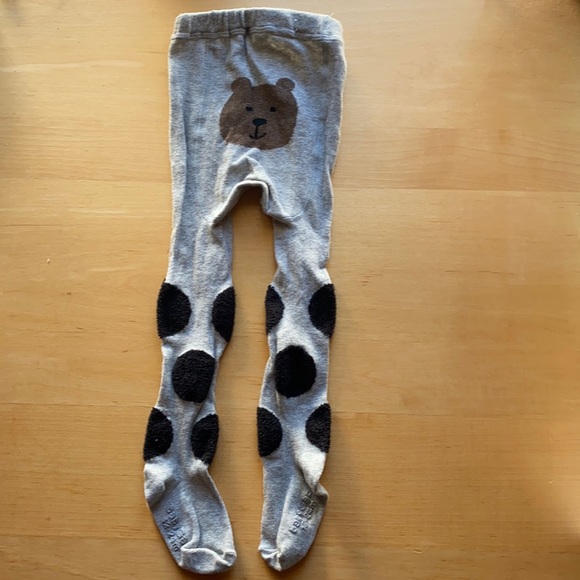 GAP Other - BabyGap Bear Fine Knit Polka Dot Tights